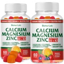 BionerLab Kalsium Magnesium Sink Gummies med vitamin D3 & K2 - høy potens forbedret absorpsjon - oransje og berry Flavored