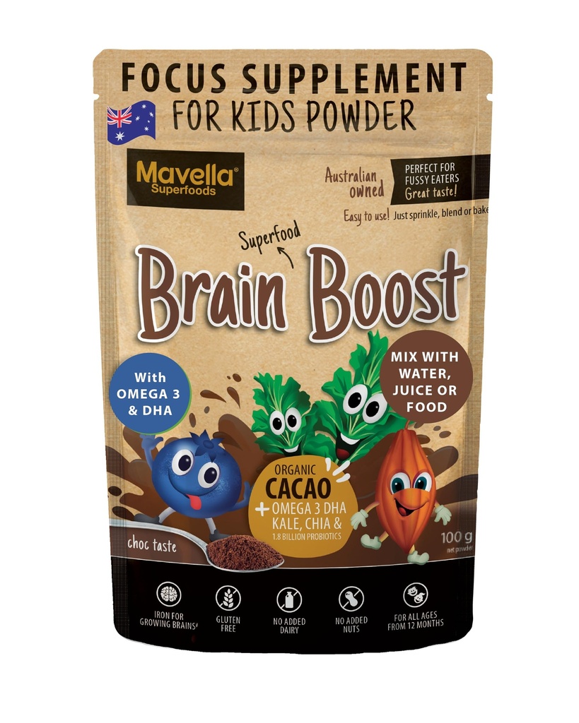 Fokus Supplement for barn Brain Boost - Omega-3 DHA Flaksfrø Naturlig fokus og oppmerksomhet Supplement for barn med oppmerksomhet utfordring støtte barn fokus vitaminer 3.52oz (100g)