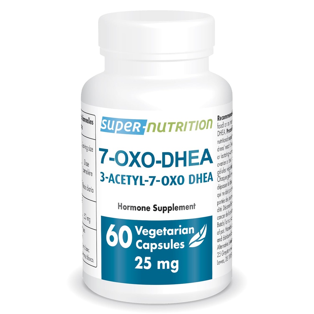 Supersmart 7-OXO DHEA 25mg - Avansert DHEA Metabolitt Supplement | Ikke-GMO & Glutenfri - 60 Vegetariske kapsler