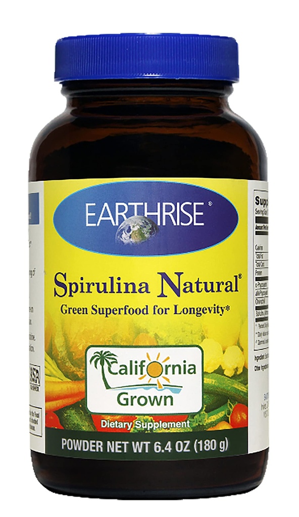 EARTHRISE Spirulina pulver 180 gram, 0,01 pund