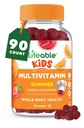 Livbare barn Multivitamin Gummies | Great Tasting Multivitamin for barn | med vitaminer A, C, D, E, B6, B12, Zink, Biotin, Folinsyre, Iodine, Niacin | for total kroppshelse | 90 Gummies