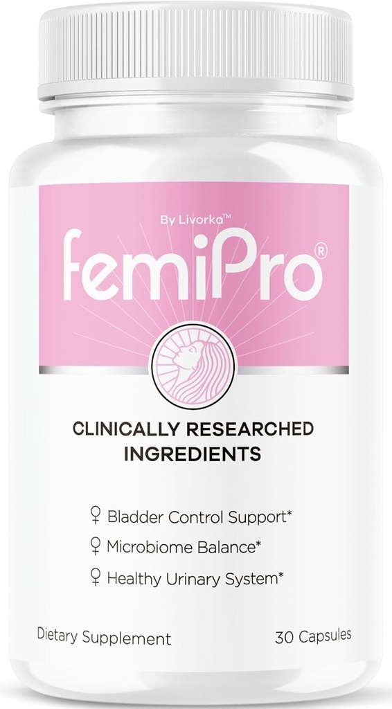 LIVERKA FemiPro Blader Control Piller - opprinnelige FemiPro Capsules, Femi Pro Blader Control Support Supplement, Probitic FemiPro piller for generell helse og velvære anmeldelser, 30 Kapsler i 1 måned