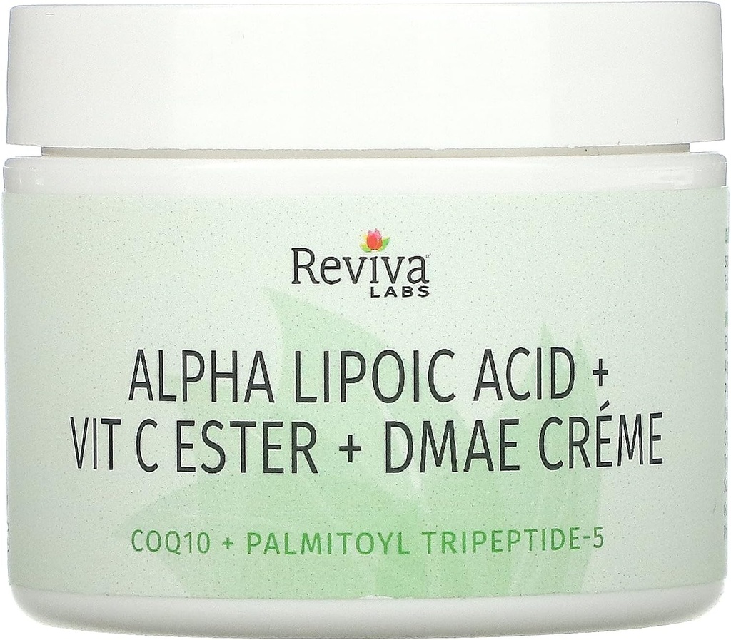 Reviva Labs Alpha Lipoic Acid, vitamin C Ester, & DMAE krem, 2 Ounce