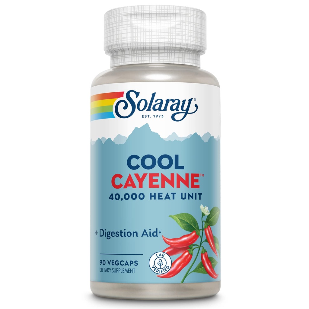 Solaray Cool Cayenne, 90 kapsler