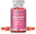 Multi kollagen Complex 200MG + Biotin 3000MCG + vitamin C 50MG - fremmer sunn hår, vakker hud og neglestøtte! 120 kapsler, 60 dagers forsyning