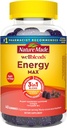 Natur laget brønnene EnergyMAX Gummies, raskt fungerende koffein, CoQ10 & vitamin B12 1000mcg, energi støtte gummy vitaminer, 40 gummier