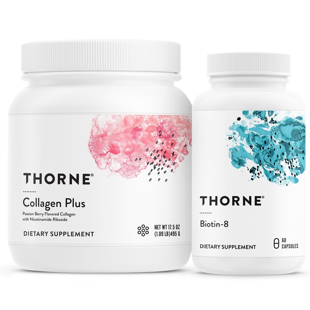 THORNE - Collagen Plus og Biotin 8 Bundle for strålende hud, hår og negler - 30 Services