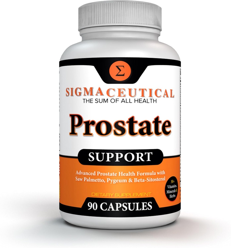 Prostata Support Complex - Saw Palmetto & Beta Sitosterol med Pygeum Bark - Daglig urinstrømsstøtte for menn - 90 Naturlige Plantesterolkapsler