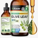 BIO KRAUTER Olive Leaf Extract Liquid - Olive Leaf Tinktur for immunstøtte - alkohol og sukker gratis - Vegan Drops 4 Fl.Oz.
