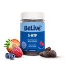 BeLive 5-HTP Gummies - 60 Ct I 5HTP Stress Relief Gummies for Better Sleep, Heightened Focus, Mood Booster & Stress Relief I Serotonin Booster for Adults, Vegan 5 HTP Supplement - Mixed Berries Flavor