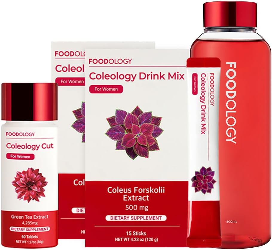 MOODOLOGY Redbottle 1-mån brenne sett/koleologi drikke bland(2ea) & Coleologi Cut(1ea) & vannflaske(1ea)