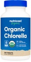 Nutricost Økologisk Klorella 500 mg, 240 tabletter - Glutenfri, Ikke-GMO