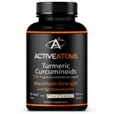 Aktive atomer gurkemeieekstrakt, ekstra styrke med BioPerine® Black Pepper 750 mg gurkemeieekstrakt per en 00" Kapsel, standardisert 95% curcuminoids, ikke-GMO, 60 Veggie kapsler 60 dagers forsyning