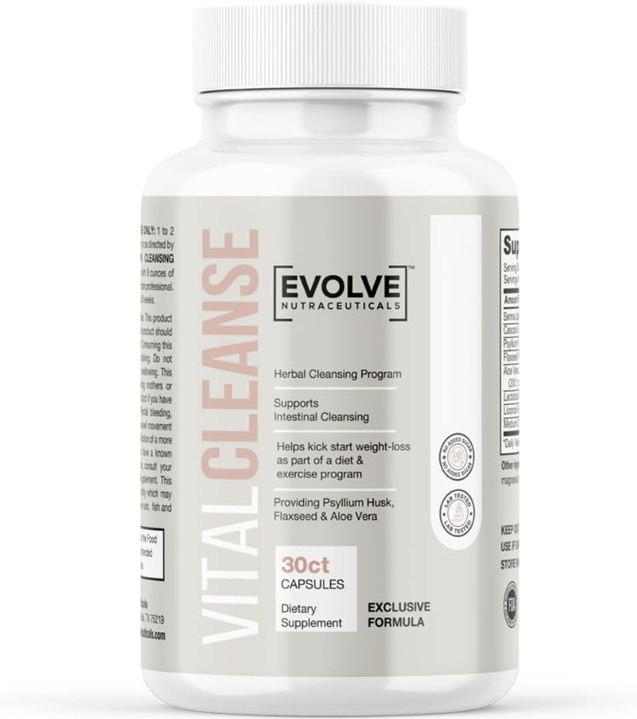 Evolve Vital Cleanse, Naturlig Detox Formula, Forny energi og vitalitet, Få ferie klar
