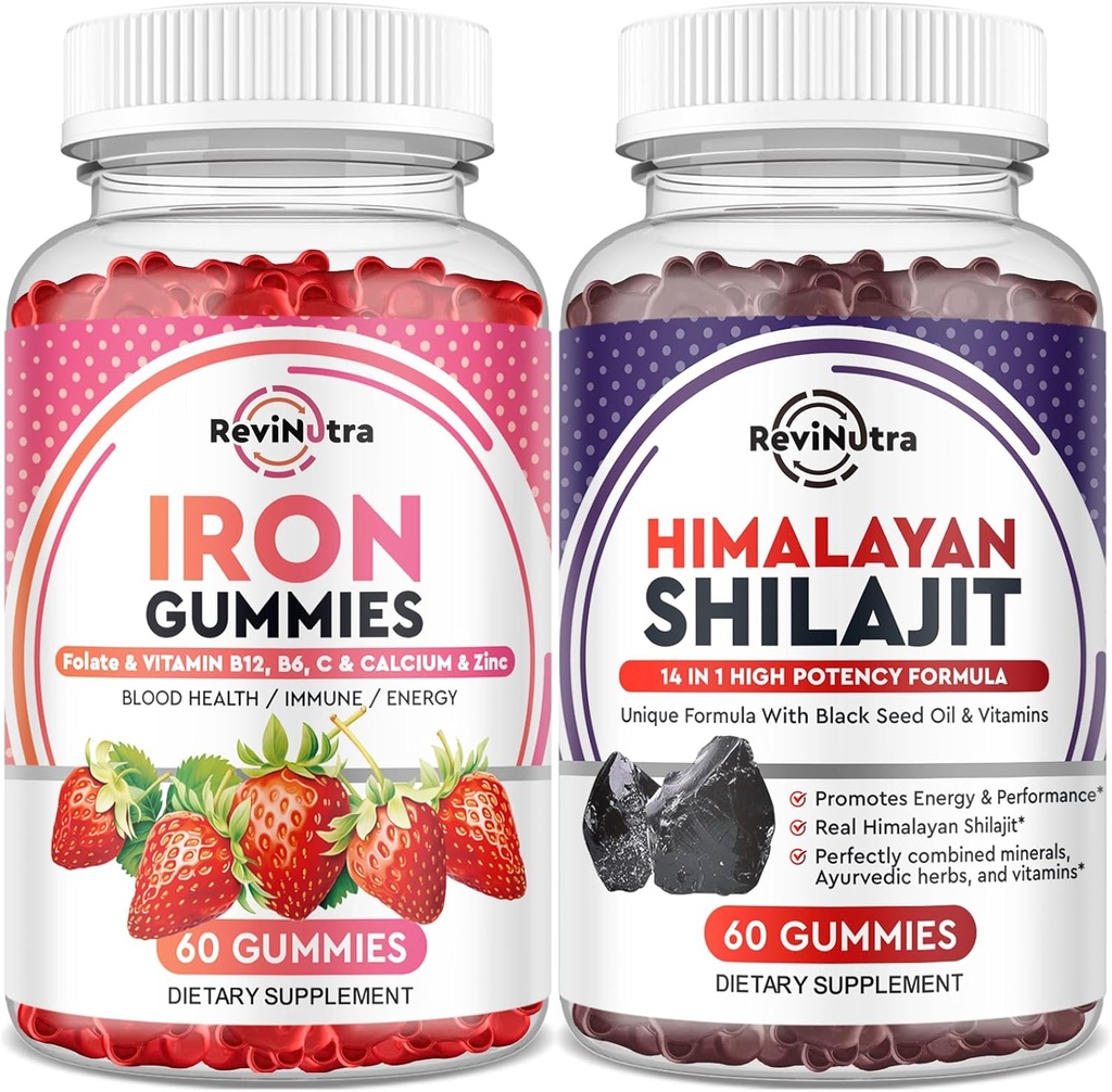 Jern Gummies Supplement for voksne og barn ® Shilajit Himalayan Gummies