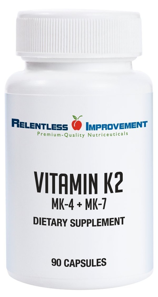 Naturlig vitamin K2 MK4 Plus vitamin K2 MK7 høy potens 15 000mcg MK-4 + 60mcg MK-7 støtter bein og arterial helse vegi-kapsler soya-fri