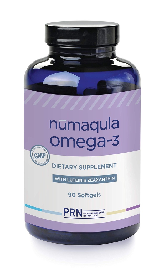 PRN nūmaqula Omega 3 Supplement - 90 Softgels, 30-dagers Supply - Re-Esterfied Omega 3 Triglycerid Form med 1400 mg DHA, 400mg EPA, Lutein & Zeaxanthin for Macular & Retinal Support