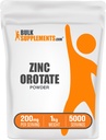 BulkSupplements.com Sink Orotat pulver - Zink Minerals Supplement, for immunstøtte - Glutenfri, 200 mg per servering, 1kg (2,2 lbs) (Pack of 1)
