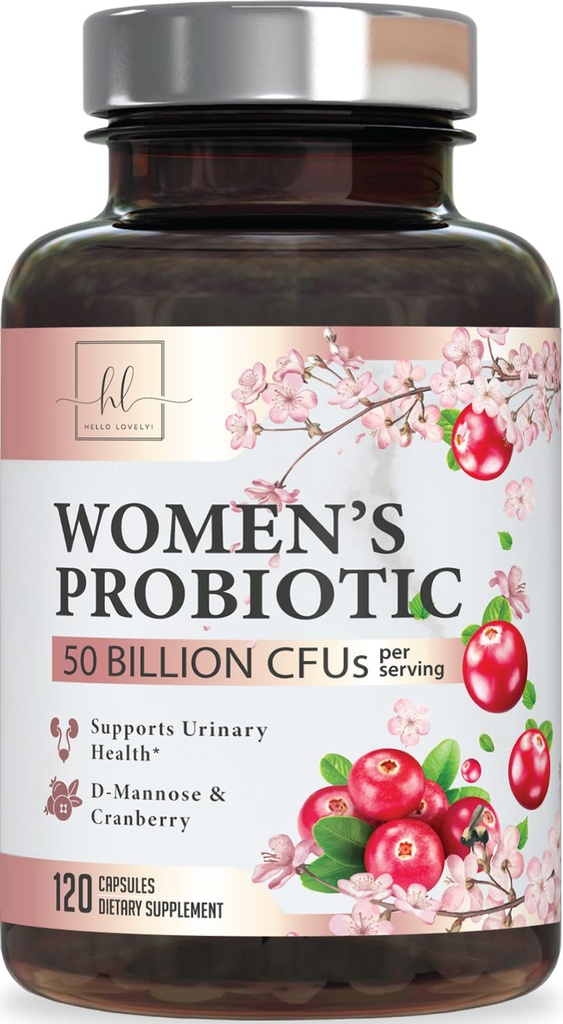 Probiotika for kvinner Digestiv helsestøtte - 90 milliarder CFU Kvinners probiotiske, 16 Strains, Cranberry, Vaginal probiotika med prebiotika, PH, immunforsvar, urinveier, & feminin helse støtte, 120 kapsler