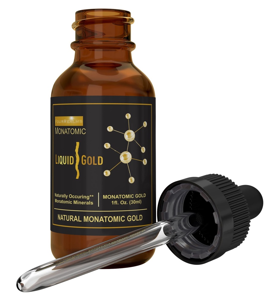 Ormus Monoatomic gull rik på ren M-stat Mineraler og hvitt pulver gull - ren 24k gull - Trace Mineral løsning 1 oz