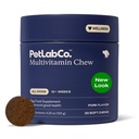 PetLab Co. 22 i 1 Hund Multivitamin - Støttehundens immunrespons, hud, Coat, ledd og generelle helse - Vitaminer A, E, D, B12, Mineraler, Antioksidanter - Chewable Pork Flavor - Emballasje May Vary