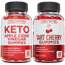 60 Keto Apple Cider Vinegar Gummies Avanserte vekttap + 60 Tart Cherry Gummies med cellery frø ekstrakt
