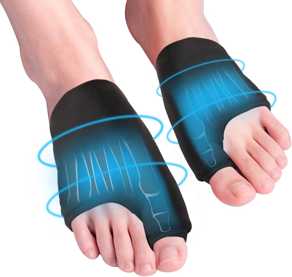 Fot ispakker Wrap Big Toe for Bunion Relief Got Smerte Relief, Reusable Cold & Heat Therapy Gel Foot Ice Pack Compress for Arthritic Toes, Svelting, Fassilitis, Sportsskader, Post-Surgery Recovery