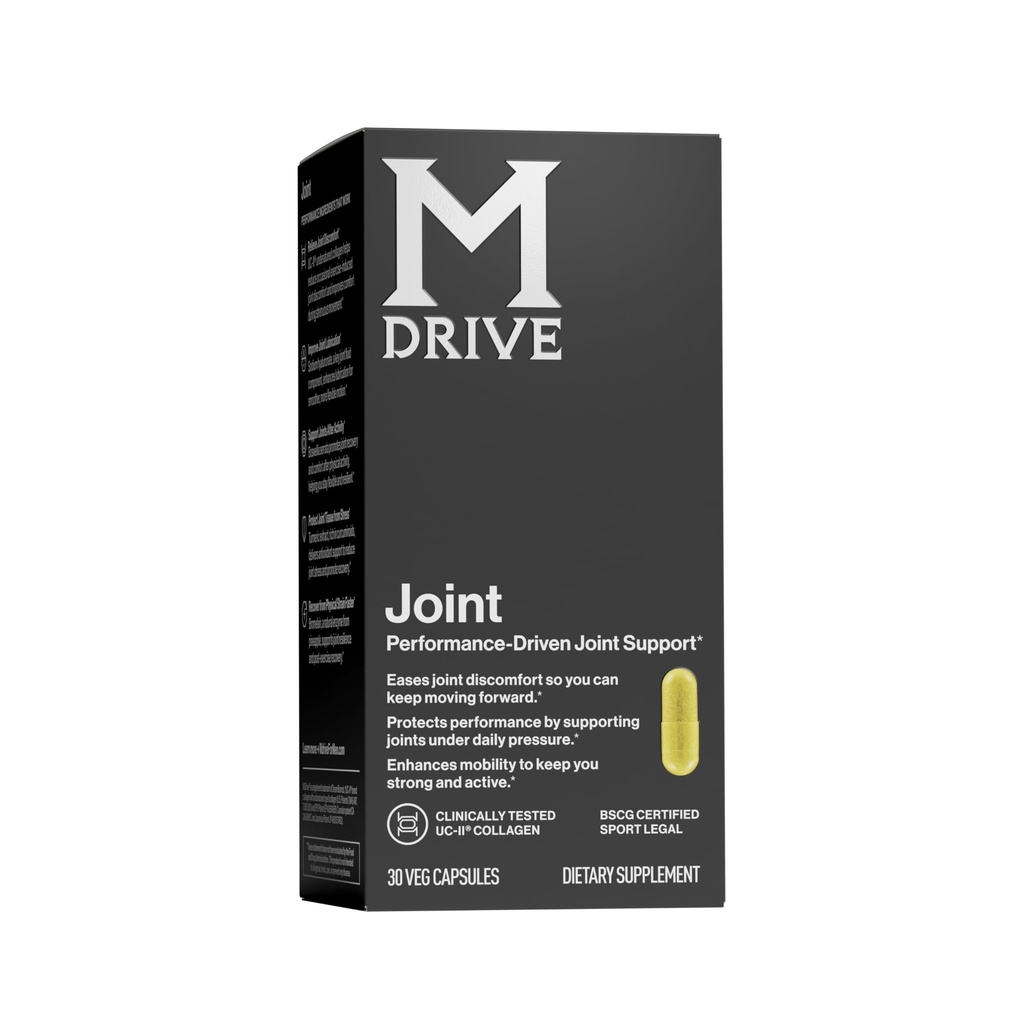 Mdrive Joint Support Supplement for menn - Støtter sunn fellesfunksjon, fleksibilitet, komfort og mobilitet - Funksjoner UC-II Collagen, Turmeric Curcumin & Natriumhyaluronat fra Hyaluronsyre, 30ct