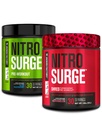 Jakket Factory Nitrosurge Forarbeid i blå bringebær og vannmelon Nitrosurge Shred Thermogenic Pre-Workout for menn og kvinner