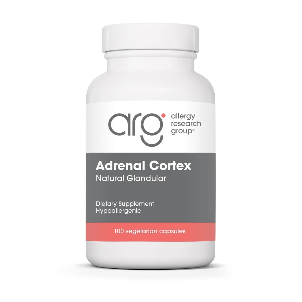 Allergi Forskningsgruppe Adrenal Cortex støtte - Adrenal Glandular Supplement, Immunfunksjon, 100 mg Adrenal Extract, Bovine - 100 greve