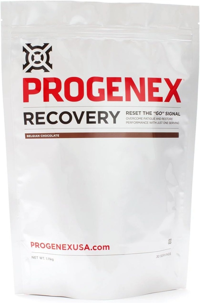 Progenex® Recovery | Best Post Trening Supplement | Hydrolysert Whey Protein Shake Drink Mix | Hjelp Sore Muskler | Smaker Flotte | Utrolige resultater | 30 Serveringer, Belgisk Sjokolade