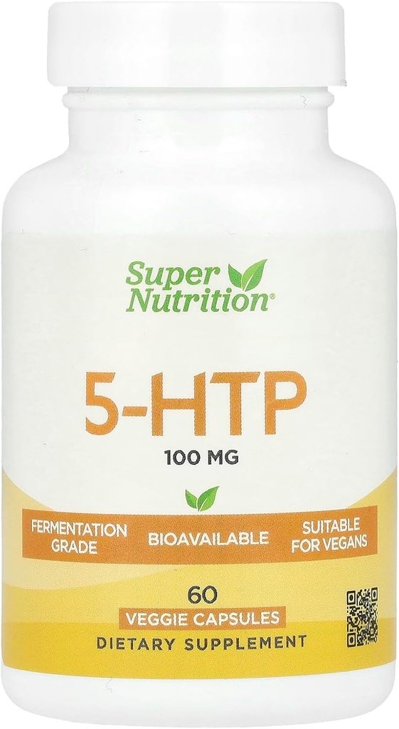 SuperNutrition 5-HTP, 100 mg, 60 Veggie Kapsler