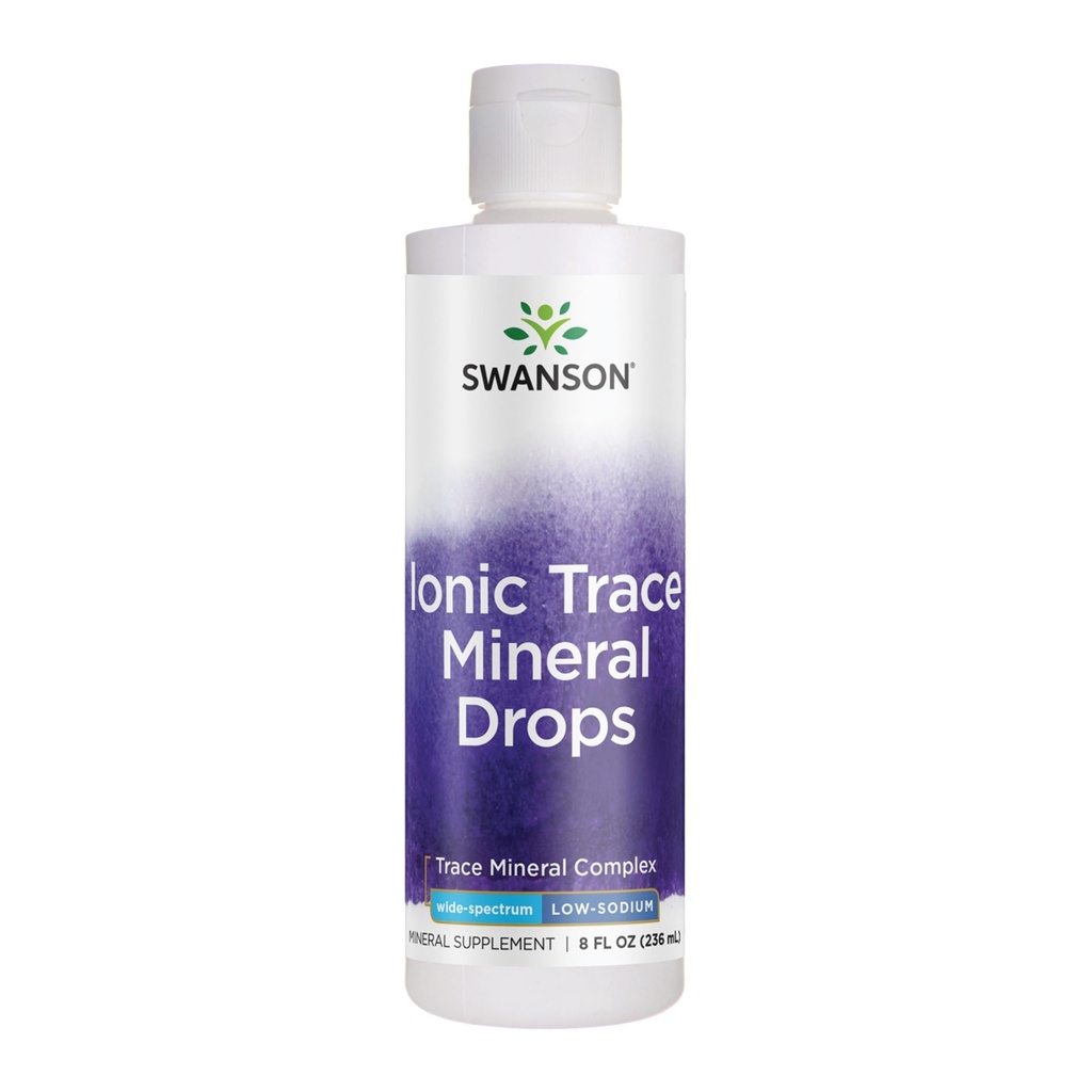 Swanson Concentrace Trace Mineral Drops 8oz-fullstendig mineralkompleks for energi, hydrasjon, og elektrolyttbalanse over 72 høy absorpsjon ioniske mineraler slik som magnesium, kalium, kalsium (2 pakke)