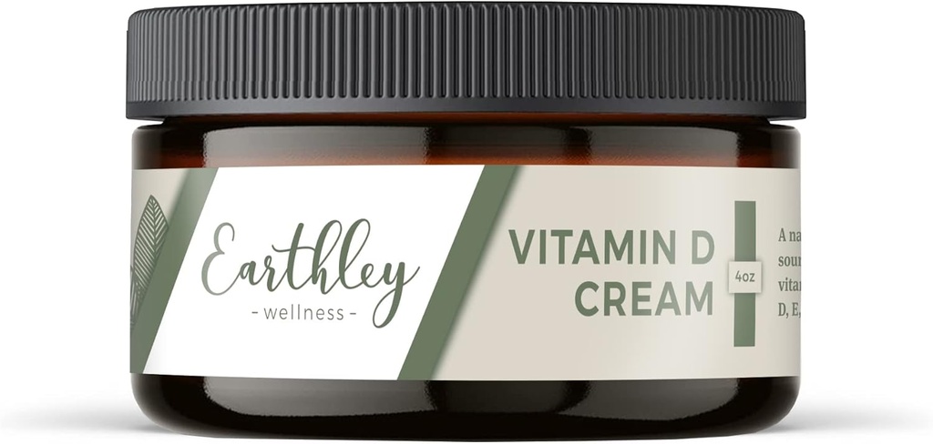 Jordbær wellness vitamin D-krem, naturlig emne D-vitamin med vitaminer A, D, & K2, hjerte helse, hud helse, og graviditet, cod leveroljebase (4 oz, vitamin D-krem)