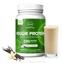 MRM Ernæring Veggie Protein med Superfoods | Vanilla Flavored | 22g Complete Protein | Over 8,8g Essentielle Aminosyrer | 13 supermat | med Omega 3s og Omega6s | Keto vennlig | 33 Serveringer