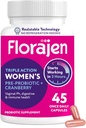 Florajen Women's Probiotic, Prebiotic, & Cranberry Supplement for Vaginal Helse, Immun Support, & Digestive Wellness - 30-talls