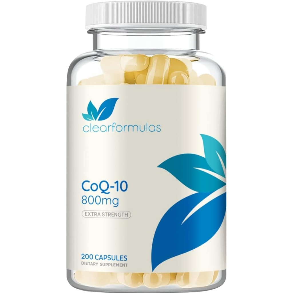 Ekstra styrke CoQ10 800 mg - Rask absorpsjon Coenzym Q10 800mg Potent Antioksidant for hjerte energi og aldring støtte - høy stabilitet CoQ10 Ubiquinon Caps - laget i en cGMP US Lab (100 Services)