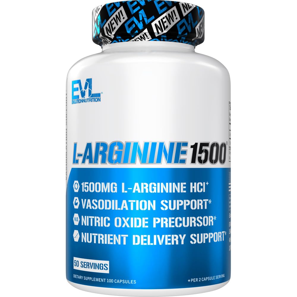Evlution ernæring nitric oksid Booster L-arginin kosttilskudd - høy potens nitric oksid Supplement med 1500 mg L Arginine HCL for forbedrede pumper energi muskelvekst og vaskularitet Ingen Booster
