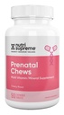 Nutri Supreme Prenatal Vitamin, Chewable Prenatal Vitaminer for kvinner med 800 MCG folat, komplett graviditet Multivitamin med jern, Kosher, Cherry Flavor, 90 greve