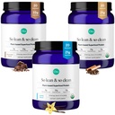 Ora Organic Protein Powder Vanilla, Sjokolade & Vanilla Chai Bundle: 21g Plant Basert, Vanilla, Vanilla Chai, 20 Serveringer + 22g Plant Basert, Sjokolade, 20 Serveringer