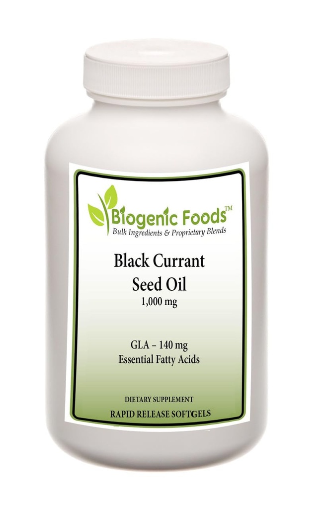 Svart currant frøolje - essensiell fettsyre 140 mg naturlig kildet GLA - 1000 mg