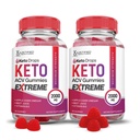 Riktige Laboratories (2 Pack Keto Drops Keto ACV Gummies Extreme 2000MG Keto Drops Keto Gummies Avansert Formel Apple Cider Vinegar med Pomegranate Beet Juice pulver B12 Vegansk Ikke GMO 120 Gummys
