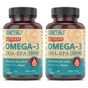DeVA Vegan Omega-3 DHA-EPA, fra Micro Algae, forsinket utgivelse, 90 Vegan Capsules (Pack of 2)