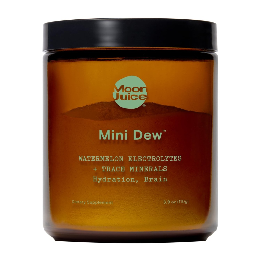 Mån Juice Mini Dew Electrolytes pulver - sukkerfri mineraler og elektrolyte Hydration Powder for Instant Hydration & Brain Support - Magnesium, Kalsium, Kalium, Rosa Salt, Vannmelon, 30 Serverer