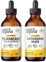 Wild & Organic Turmeric Tinktur 4 fl oz & Dandelion Root Tinktur 4 fl oz