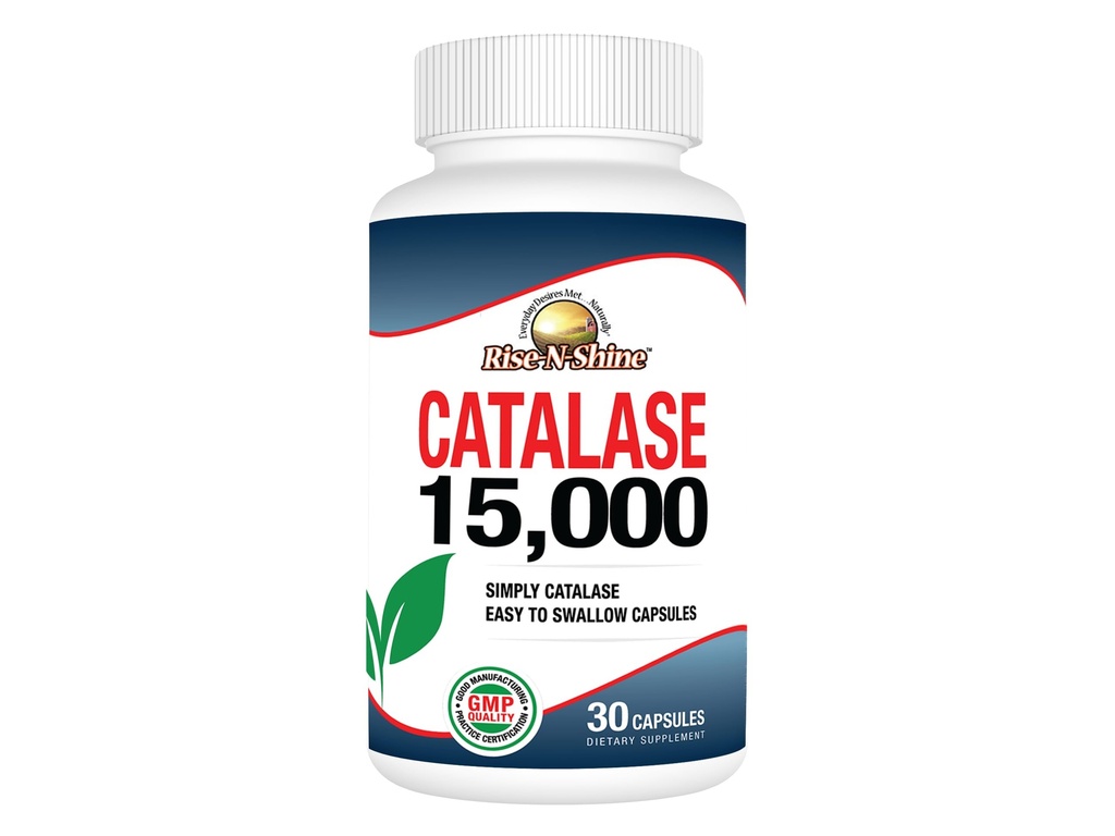 Rise-N-Shine Catalase Supplement 15.000 - Kraftig antioksidant enzyme for hår helse støtte- hår kosttilskudd for sterk hår støtte - 30 kapsler