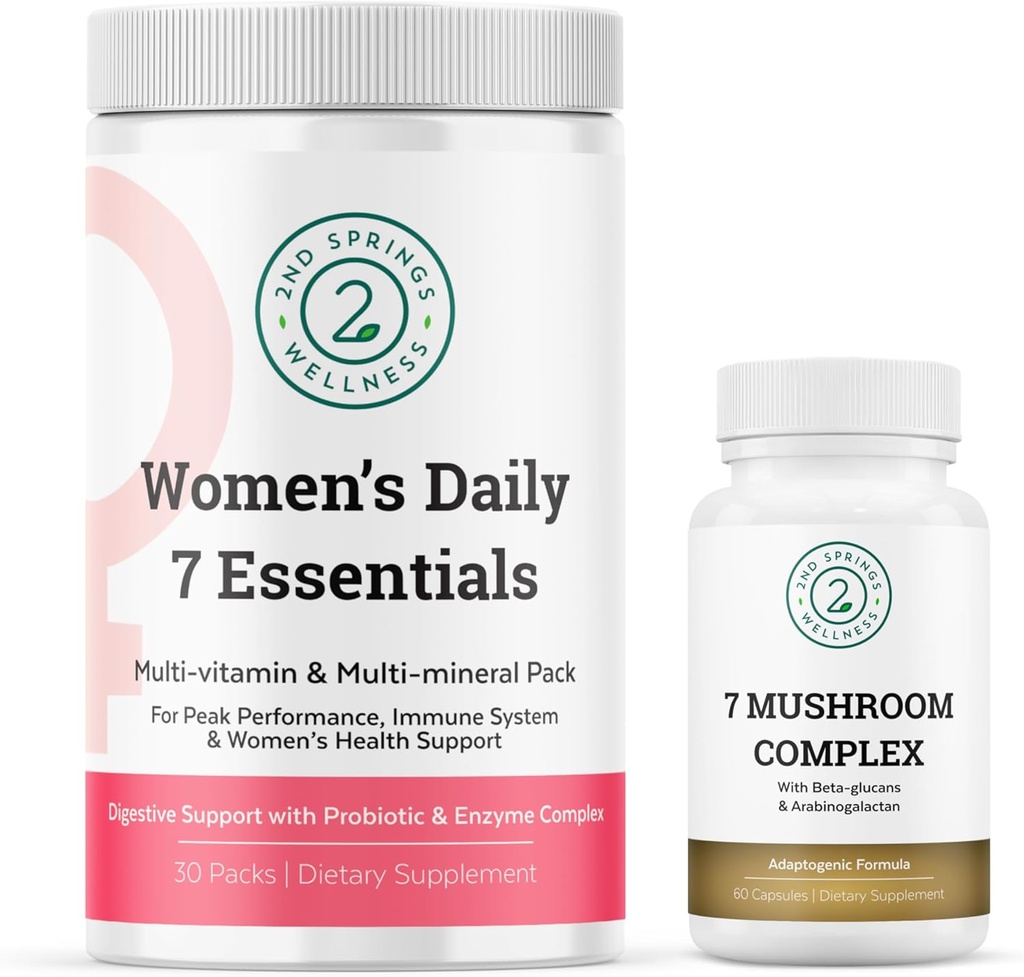 Feminine Vitality Bundle - 7 Mushroom Complex & kvinners daglige 7 essenser for komplett helse