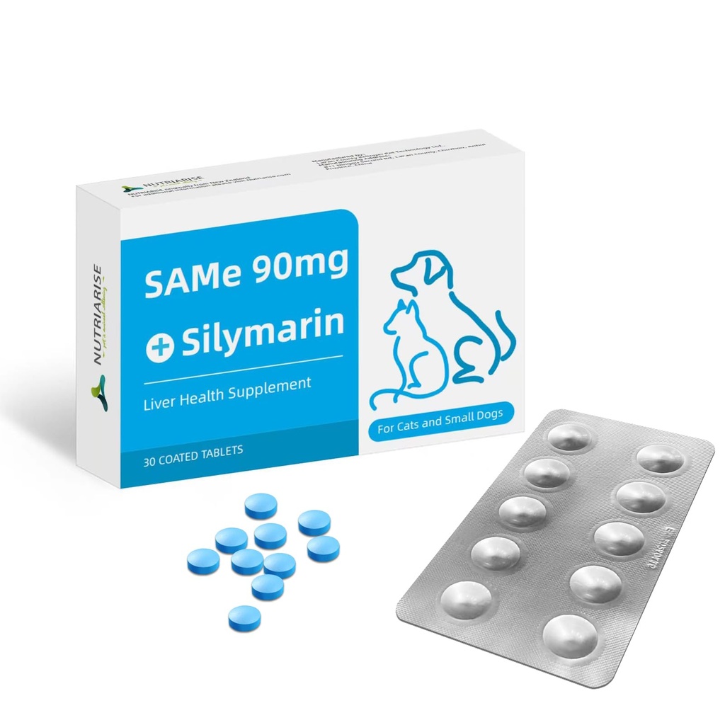 Same 90 for hunder og katter – Liver Support Supplement med Melk Thistle – hjelper med felles helse, leverdetox og mobilitet – Ideell for katter og små og mellomstore hunder