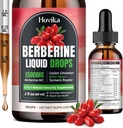 Berberine HCL flytende dråper - 1500 mg høyabsorberbar Berberine flytende dråper - Berberine Veggie Supplement for immun, dialysesystem og hjerte helse støtte, Strawberry Flavor- 2 FL Oz